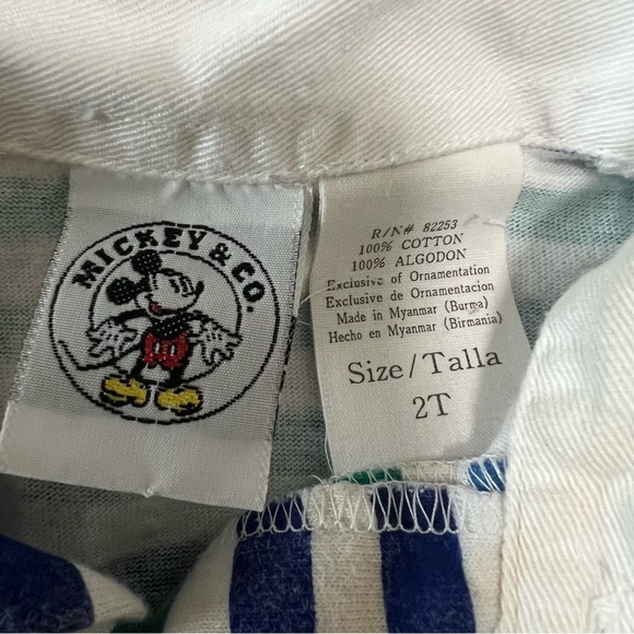 Vintage Mickey & Co Mickey Mouse Striped Polo for Toddler - size 2T - Picture 4 of 7